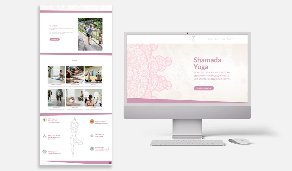 Neue Website für Shamada Yoga